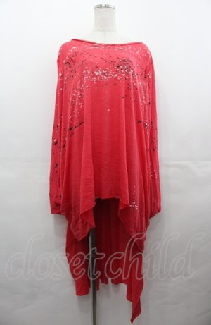 画像: h.NAOTO / ONIGESHI Long train tunic  赤ｘ黒ｘ白 I-25-08-04-014-HN-TO-HD-ZI
