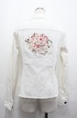 画像2: PINK HOUSE / デニム刺繍シャツブラウス  白 I-25-08-04-019-LO-BL-HD-ZI (2)