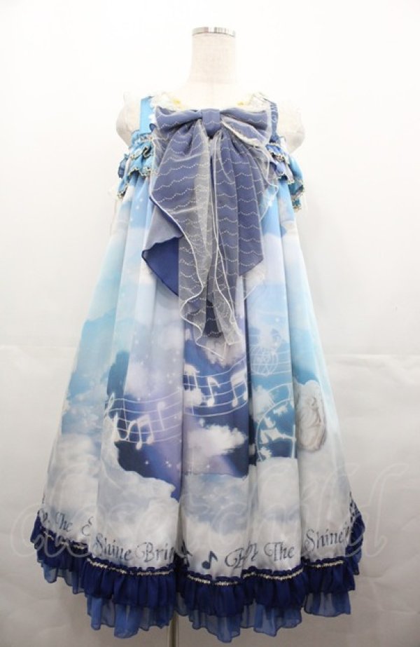 画像1: BABY,THE STARS SHINE BRIGHT / L'echelle de l'ange〜天使のセラピー〜ベビードールジャンパースカート  紺 I-25-08-04-026-BA-OP-HD-ZI (1)