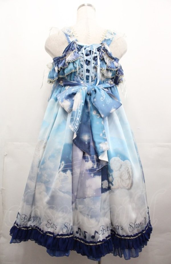 画像2: BABY,THE STARS SHINE BRIGHT / L'echelle de l'ange〜天使のセラピー〜ベビードールジャンパースカート  紺 I-25-08-04-026-BA-OP-HD-ZI (2)