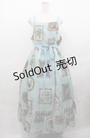 画像: Perla nell' ostrica / Fruit Still Life Art Museum Jumper Skirt  サックス I-25-08-04-031-EL-OP-HD-ZI
