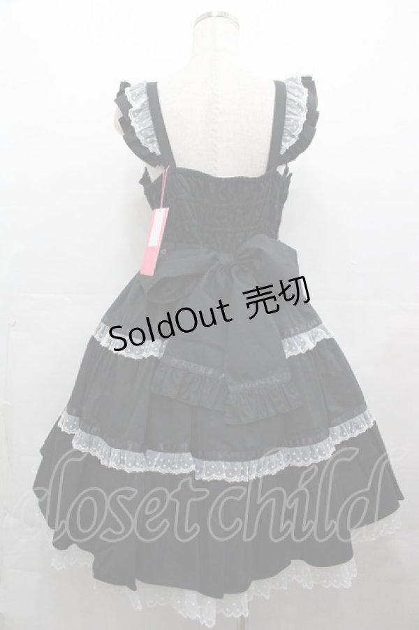 画像2: Angelic Pretty / マーガレットドールジャンパースカート  黒 I-25-08-09-051-AP-OP-HD-ZI (2)