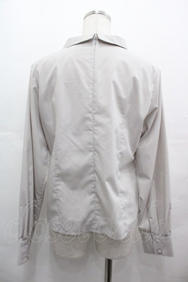 画像2: F&A / サイドカラーシャツ  グレージュ I-25-08-09-006-LO-BL-HD-ZI (2)