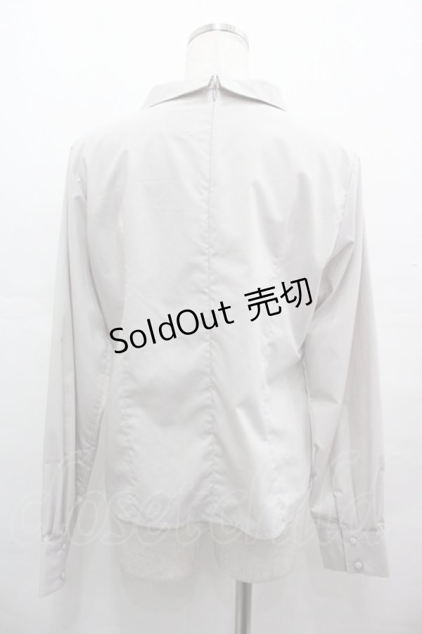 画像2: F&A / サイドカラーシャツ  グレージュ I-25-08-09-006-LO-BL-HD-ZI (2)