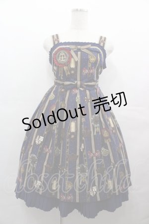 画像: Angelic Pretty / Chocolate Rosetteジャンパースカート  青 I-25-08-09-053-AP-OP-HD-ZI