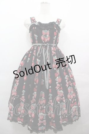 画像: Angelic Pretty / Strawberry Dollジャンパースカート  クロ I-25-08-09-054-AP-OP-HD-ZI
