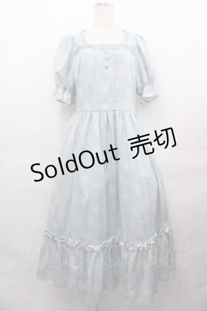 画像: m petit by misako / NINA'S 花柄スクエアネックワンピース L サックス I-25-08-09-063-LO-OP-HD-ZI