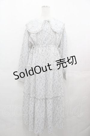 画像: merry jenny / floralレースカラーワンピース  白Ｘ青 I-25-08-09-065-LO-OP-HD-ZI