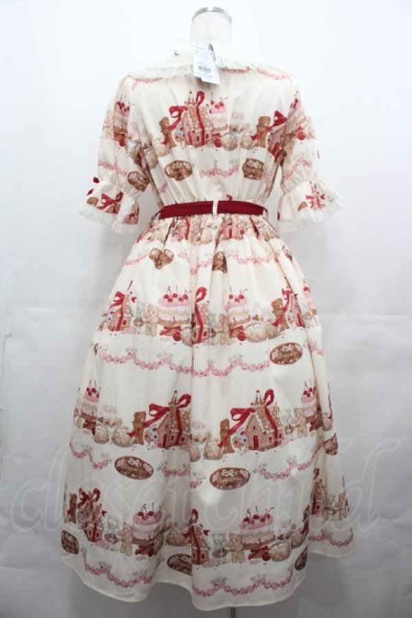 画像2: axes femme kawaii / お菓子の家柄ワンピース M 生成り I-25-08-09-068-AX-BL-HD-ZT497 (2)