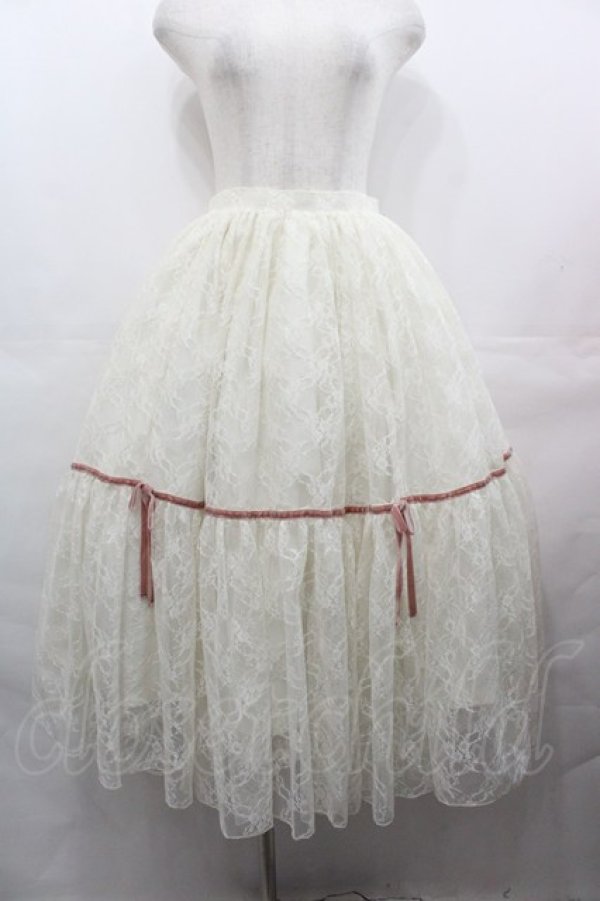 画像1: Angelic Pretty / Romantic Lacy Dollスカート  アイボリー I-25-08-09-081-AP-SK-HD-ZI (1)