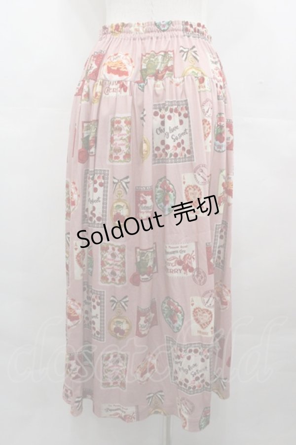 画像2: PINK HOUSE / チェリー総柄プリントスカート  ピンク I-25-08-09-093-LO-SK-HD-ZT144 (2)