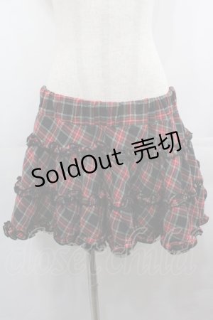 画像: TRALALA / ナナメチェックスカパン  黒Ｘ赤チェック I-25-08-09-103-LO-PA-HD-ZI