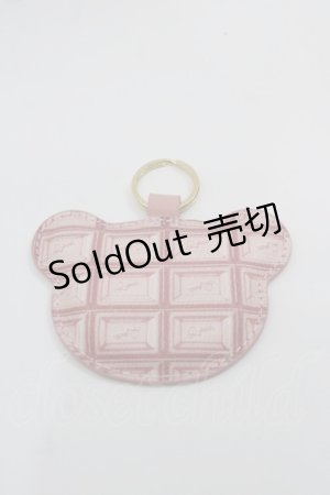 画像: Q-pot. / テディベアキーリング  ピンク I-25-08-09-119-QP-ZA-HD-ZI