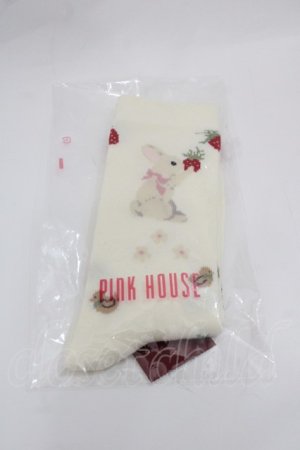 画像: PINK HOUSE / スイーツスプリングバニープリントソックス  ピンク I-25-08-09-122-LO-ZA-HD-ZI