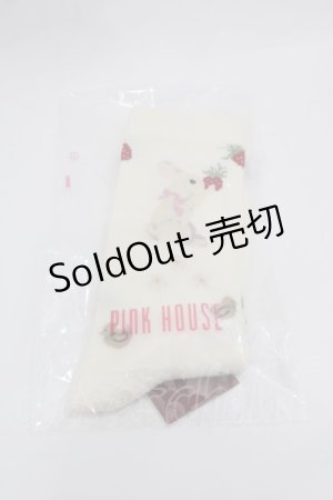 画像: PINK HOUSE / スイーツスプリングバニープリントソックス  ピンク I-25-08-09-122-LO-ZA-HD-ZI