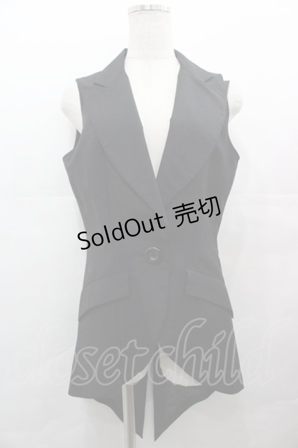 画像1: BPN / 1つボタンベスト  黒 I-25-08-09-033-GO-TO-HD-ZI (1)