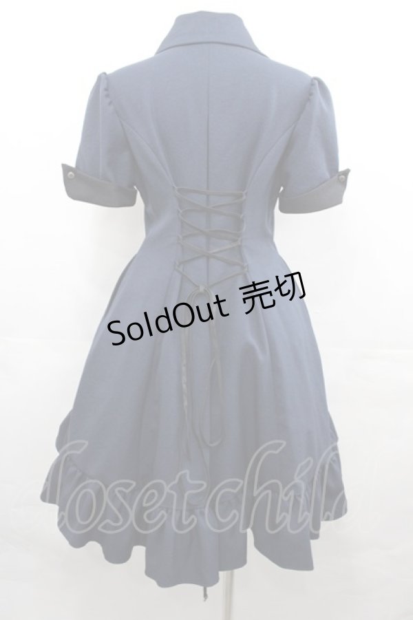 画像2: ATELIER BOZ / カレン十字架半袖ワンピース L ネイビー I-25-08-13-058-EL-OP-HD-ZI (2)