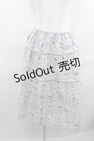 画像: PINK HOUSE / アニバーサリープリントスカート  パープルＸ白 I-25-08-13-072-LO-SK-HD-ZI