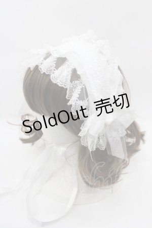 画像: metamorphose / レースリボンヘッドドレス  白 I-25-08-13-097-ME-AC-HD-ZI