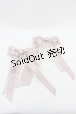 画像: LOLITAその他(お買取対象外) / ビジューリボンクリップセット  ピンクＸ白 I-25-08-13-104-LO-AC-HD-ZI