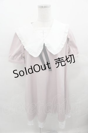 画像: Amavel / Heart CrossフリルAラインワンピース  ピンクＸ白 I-25-08-13-035-CA-OP-HD-ZI