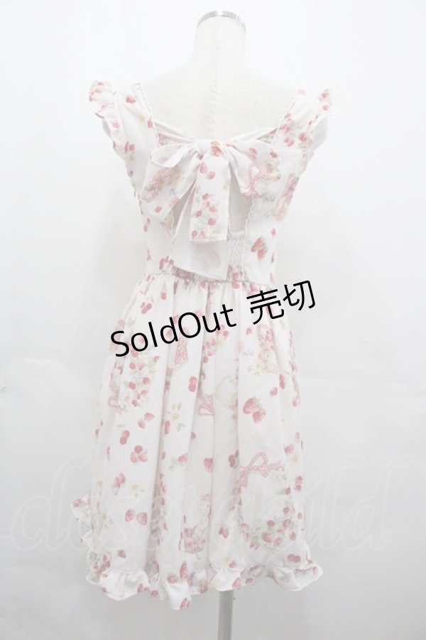 画像2: LIZ LISA / ラビットリボン柄ジャンスカ  アイボリーＸ赤 I-25-08-13-044-LO-OP-HD-ZI (2)