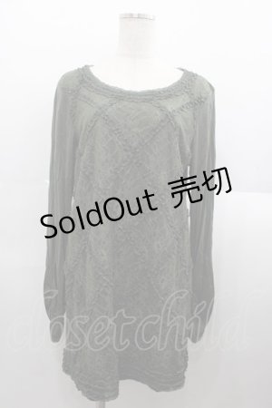 画像: INGEBORG / クロスミニフリルレースチュニック 4サイズ(11号) グリーン I-25-08-18-045-LO-TO-HD-ZI