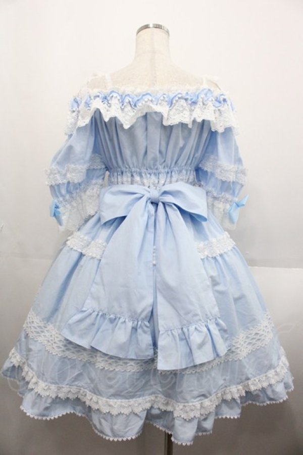 画像2: BABY,THE STARS SHINE BRIGHT / Petit fraisierワンピース  サックス I-25-08-18-053-BA-OP-HD-ZI (2)