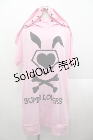 画像: SUPER LOVERS / うさ耳パーカー  ピンク I-25-08-18-066-PU-OP-HD-ZI