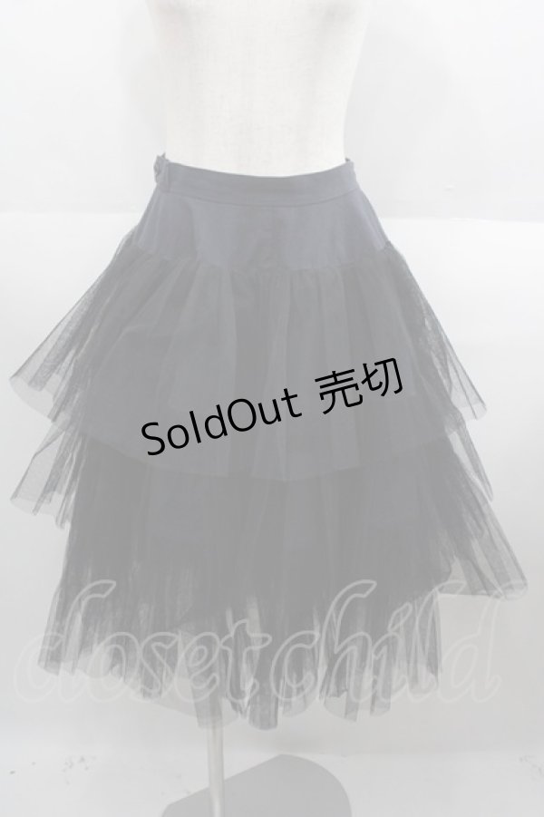 画像1: alice auaa / ハードチュールパニエ 2 黒 I-25-08-18-087-AA-SK-HD-ZI (1)