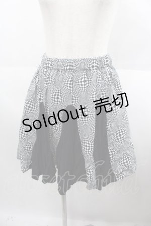 画像: PEACE NOW / 市松柄切替スカート  黒Ｘ白 I-25-08-18-090-PU-SK-HD-ZI