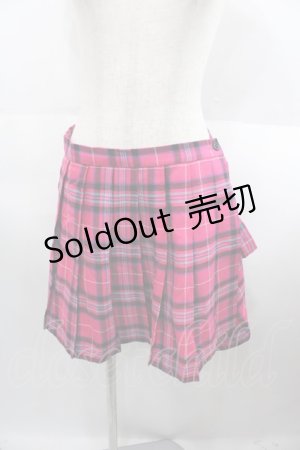 画像: SEXY DYNAMITE LONDON / チェックプリーツスカート  ピンク I-25-08-18-094-PU-SK-HD-ZI