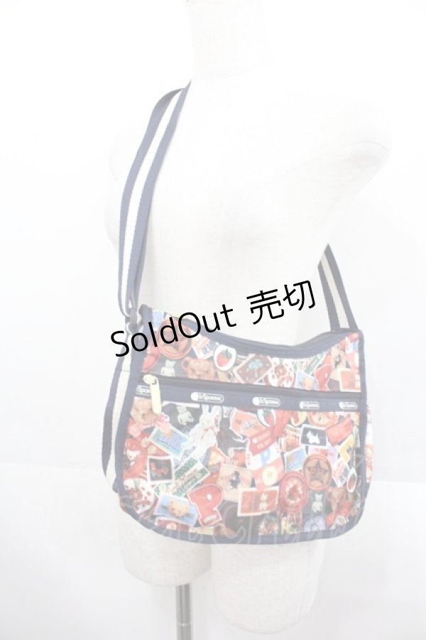 画像1: PINK HOUSE / CLASSIC HOBOPHワッペンパーティバッグ  ネイビー I-25-08-18-103-LO-BG-HD-ZI (1)