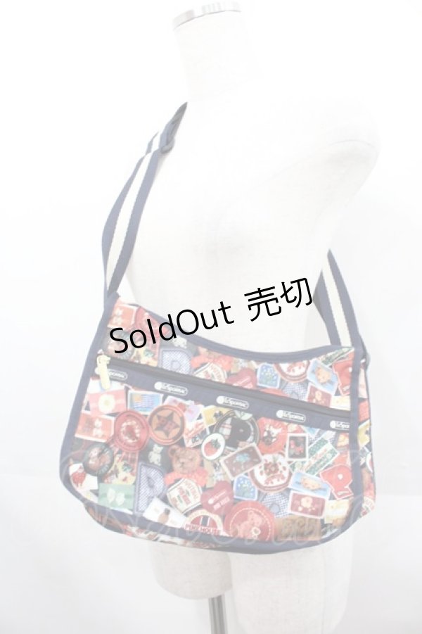 画像2: PINK HOUSE / CLASSIC HOBOPHワッペンパーティバッグ  ネイビー I-25-08-18-103-LO-BG-HD-ZI (2)