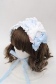 画像1: BABY,THE STARS SHINE BRIGHT / Petit fraisierヘッドドレス  サックスＸ白 I-25-08-18-111-BA-AC-HD-ZI (1)