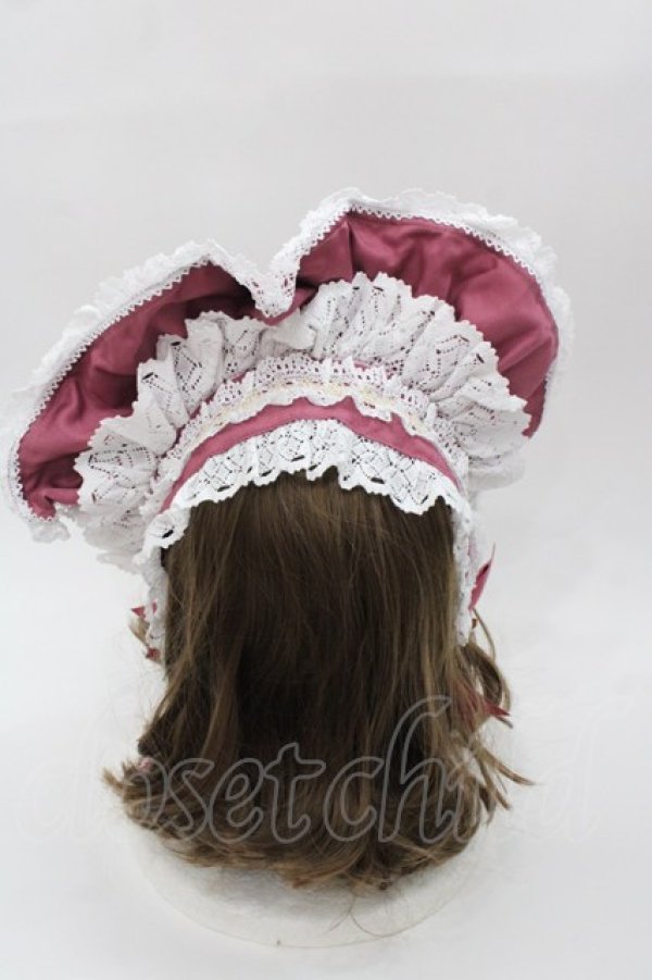 画像2: BABY,THE STARS SHINE BRIGHT / Rose Lace Rococoボンネット  プラム I-25-08-18-112-BA-AC-HD-ZI (2)
