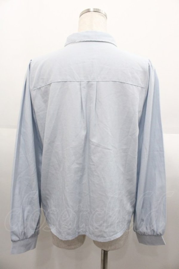 画像2: axes femme POETIQUE / スノークリスタル刺繍ブラウス  サックス I-25-08-18-004-AX-BL-HD-ZI (2)