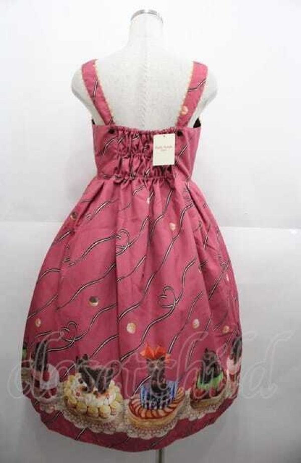 画像2: Emily Temple cute / chatonチョコレートウエストリボンワンピース  ピンク I-25-08-22-064-ET-OP-HD-ZI (2)