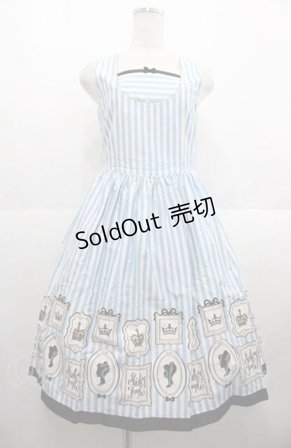 画像1: Shirley Temple / フレームジャンパースカート 160CM サックス I-25-08-22-065-ET-OP-HD-ZI (1)