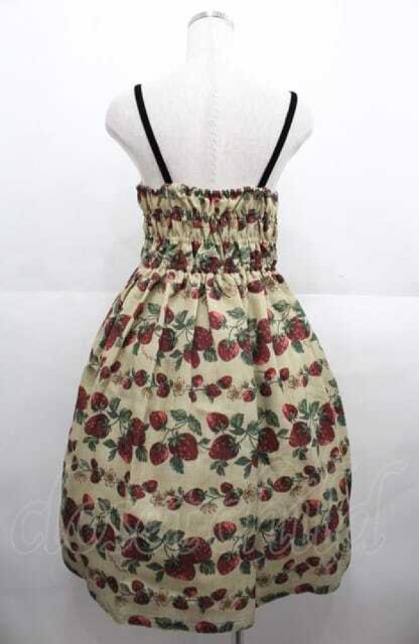 画像2: Emily Temple cute / いちごゴブランキャミソールワンピース  クリーム I-25-08-22-067-ET-OP-HD-ZI (2)