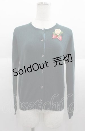 画像: Emily Temple cute / いちご刺繍ニットカーディガン  グリーン I-25-08-22-008-ET-TO-HD-ZI