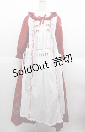 画像: PINK HOUSE / ローンタブリエ付き水玉プリントワンピース  赤Ｘ白 I-25-08-22-082-LO-OP-HD-ZI