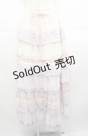 画像: PINK HOUSE / あじさいグラデーションフリルスカート  ピンク I-25-08-22-099-LO-SK-HD-ZI