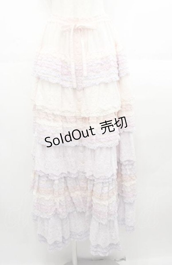 画像1: PINK HOUSE / あじさいグラデーションフリルスカート  ピンク I-25-08-22-099-LO-SK-HD-ZI (1)