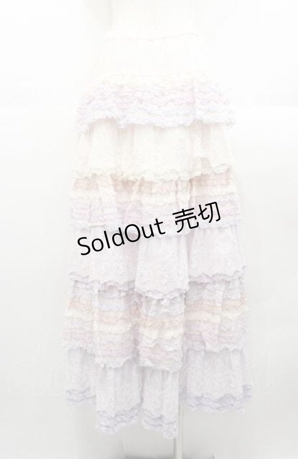 画像2: PINK HOUSE / あじさいグラデーションフリルスカート  ピンク I-25-08-22-099-LO-SK-HD-ZI (2)