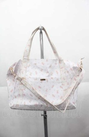 画像: Maison de FLEUR / ラミネートキャリーオントート  白Ｘピンク I-25-08-22-117-LO-BG-HD-ZI