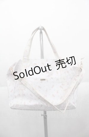 画像: Maison de FLEUR / ラミネートキャリーオントート  白Ｘピンク I-25-08-22-117-LO-BG-HD-ZI