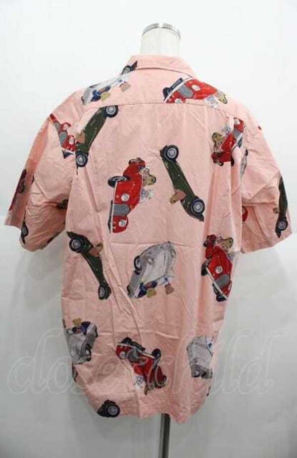 画像2: Karl Helmut / くまさん車総柄半袖シャツ S ピンク I-25-08-22-039-EL-BL-HD-ZI (2)