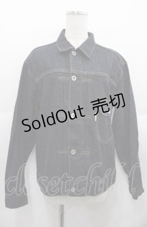 画像: NATURE TRAIL / 後ろ刺繍デニムジャケット L 黒デニム I-25-08-22-043-LO-JA-HD-ZI