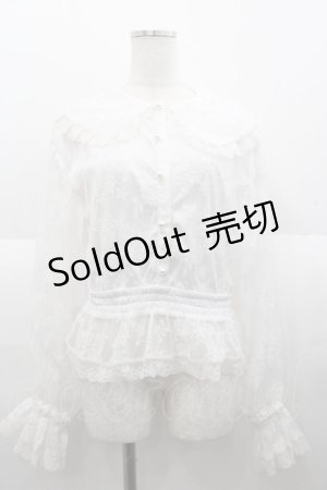 画像: Swankiss / 総レーストップス  ホワイト I-25-08-25-001-CA-TO-HD-ZI